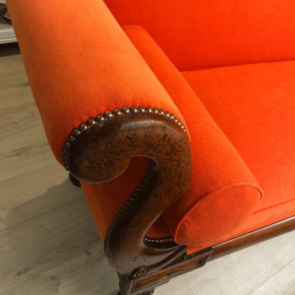 banquette biedermeier coussin cylindrique