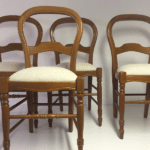 chaise paillé entierement refaite en tissu