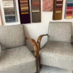 fauteuil accotoir bois contemporain